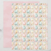 Vintage Easter Eggs Scrapbook Paper (正面/裏面)