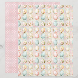 Vintage Easter Eggs Scrapbook Paper