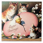 Vintage Easter Greetings タイル (正面)