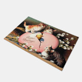 Vintage Easter Greetings ドアマット (アングル)