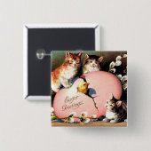 Vintage - Easter Greetings 缶バッジ (正面&裏面)