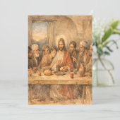 Vintage Easter Last Supper Greeting Card シーズンカード (スタンド正面)