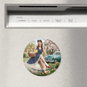 Vintage Easter Pin-Up Magnet | Sweet Spring マグネット (インサイチュ (食洗機))