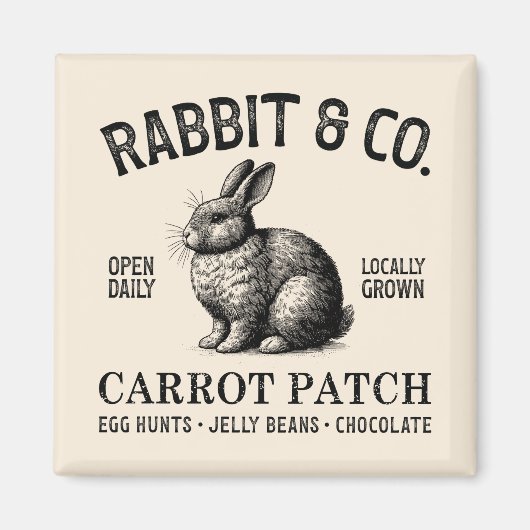 Vintage Easter Rabbit  マグネット (正面)