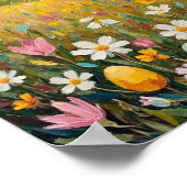 Vintage Easter Sunrise Spring Field Art ポスター (角)