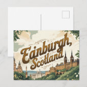 Vintage Edinburgh Charm ポストカード (正面/裏面)