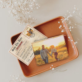 Vintage Editable Rustic Photo old fashioned  セーブザデート