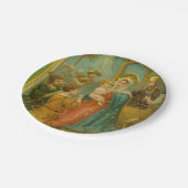 Vintage Edwardian Era Nativity Christmas Card ペーパープレート (アングル)