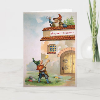 Vintage Egg Gnomes Easter Card シーズンカード