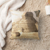 Vintage Egyptian Sphinx Collage Art – Retro Travel クッション (ブランケット)