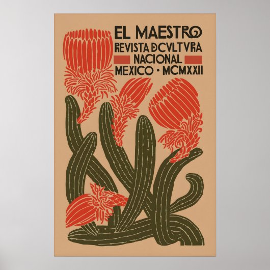 Vintage El Maestro Mexico Advertising Poster ポスター (正面)