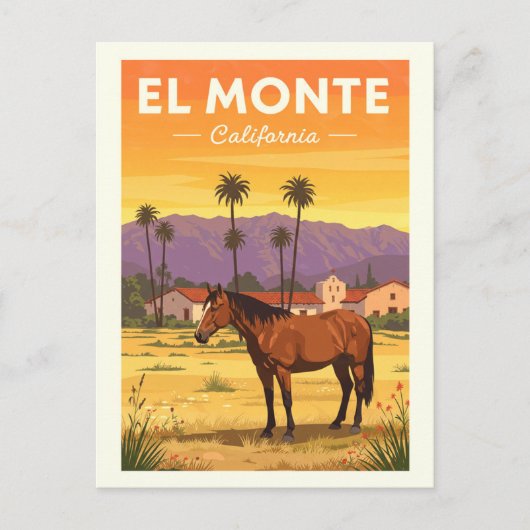 Vintage El Monte California ポストカード (正面)