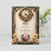 Vintage elegance: an elegant clock and heart. メニュー (スタンド正面)