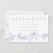 Vintage Elegance: Lilac Floral Wedding セーブザデート (正面)