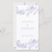Vintage Elegance Lilac Wedding Ceremony Program (正面)