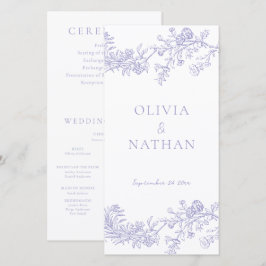 Vintage Elegance Lilac Wedding Ceremony Program