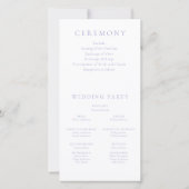Vintage Elegance Lilac Wedding Ceremony Program (裏面)