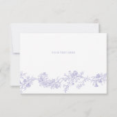 Vintage Elegance: Lilac Wedding Thank You Card サンキューカード (裏面)