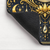 Vintage Elegance Mystical Gold Celestial Monogram  マウスパッド (コーナー)