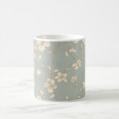 Vintage Elegant Botanical Line Art  コーヒーマグカップ (中央)