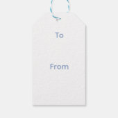 Vintage Elegant Faded Blue Stripe All Occasion  ギフトタグ (裏面)