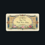Vintage Elegant French Country Address Labels ラベル<br><div class="desc">Vintage Elegant French Country address labels. Beautiful vintage calling card with pink and red roses,  elegant gold filigree,  red rubies and metallic accents. Add your text here,  or hand write the address yourself to send out individually.</div>