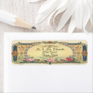 Vintage Elegant French Country Return Address ラベル