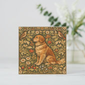 Vintage elegant Golden Retriever boho painting (スタンド正面)