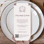 Vintage Elegant Handwriting Wedding Dinner  メニュー