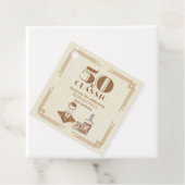 Vintage Elegant Men's Whiskey 50th Birthday フェイバータグ (インサイチュ)