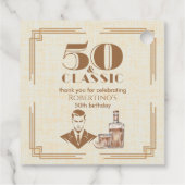 Vintage Elegant Men's Whiskey 50th Birthday フェイバータグ (裏面)