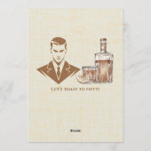 Vintage Elegant Men's Whiskey 50th Birthday 招待状 (裏面)