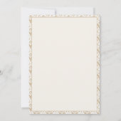 Vintage Elegant Neutral Damask Wedding 招待状 (裏面)