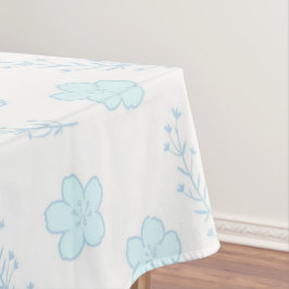 Vintage Elegant Pastel Blue Floral Pattern Spring テーブルクロス