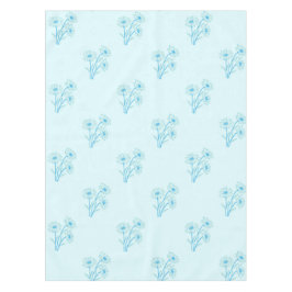 Vintage Elegant Pastel Blue Floral Pattern Spring テーブルクロス