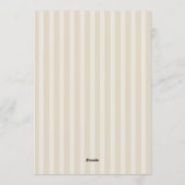 Vintage elegant soft beige birthday 招待状 (裏面)