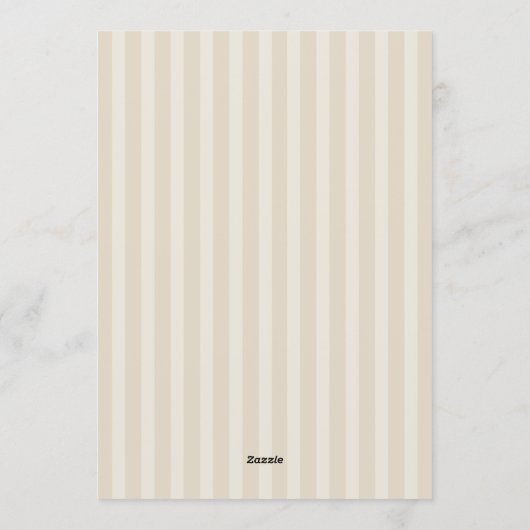 Vintage elegant soft beige wedding  招待状 (裏面)