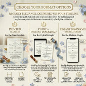 Vintage Elegant Soft Floral Regency Wedding 招待状