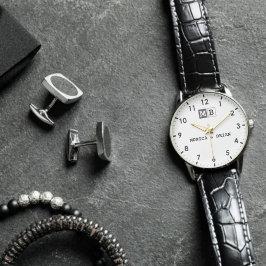 Vintage Elegant typography  monogram couples 腕時計