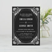Vintage Elegant Wedding Invitation 招待状 (スタンド正面)