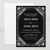 Vintage Elegant Wedding Invitation 招待状 (正面/裏面)