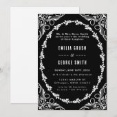 Vintage Elegant Wedding Invitation 招待状 (正面/裏面)