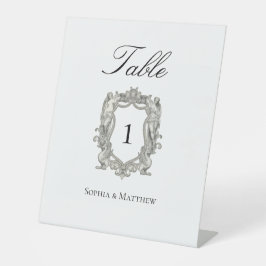 Vintage Elegant Wedding Table Number  台座サイン