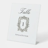 Vintage Elegant Wedding Table Number  台座サイン (正面)
