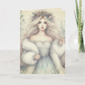 Vintage Elegant Winter Princess Fairytale  カード (正面)
