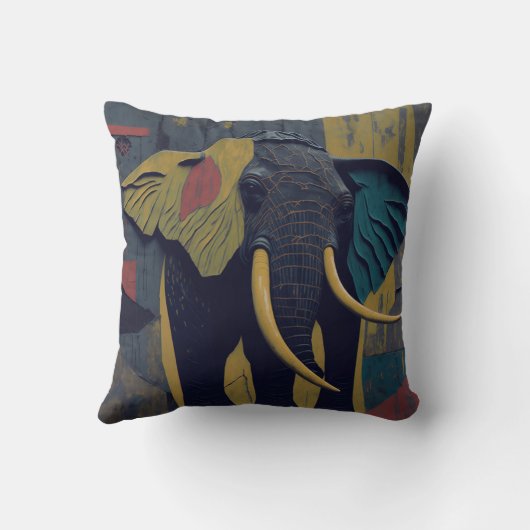 vintage elephant 2 クッション (裏面)