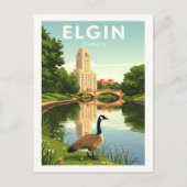 Vintage Elgin Illinois ポストカード (正面)