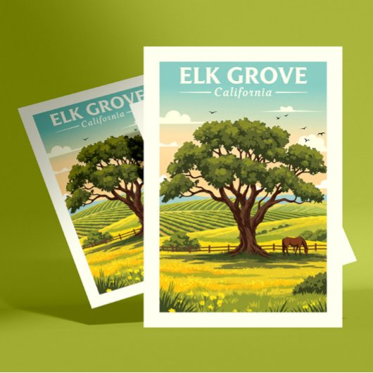 Vintage Elk Grove California ポストカード