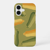 Vintage Elongated Zucchini Pattern iPhone 16ケース (裏面)