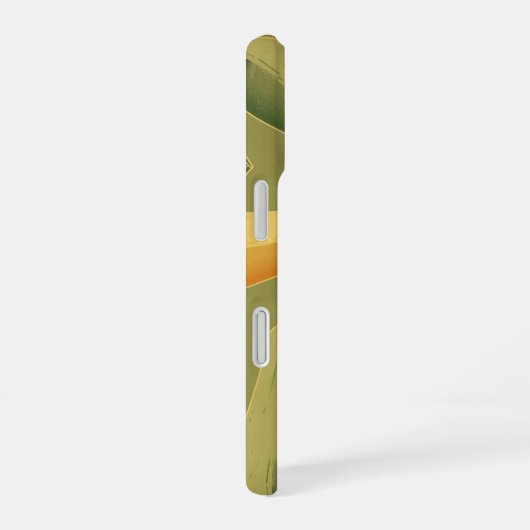 Vintage Elongated Zucchini Pattern iPhone 16ケース (右側面)